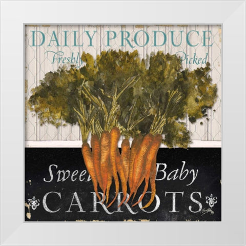 Vegetable Farm Fresh II White Modern Wood Framed Art Print by Medley, Elizabeth