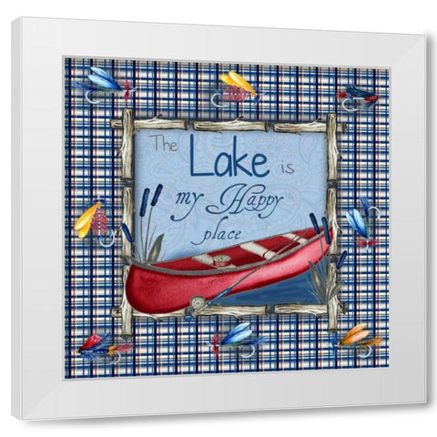 On the Lake I White Modern Wood Framed Art Print by Metz, Andi