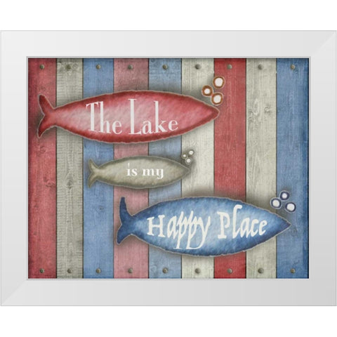 Lake Place White Modern Wood Framed Art Print by Metz, Andi