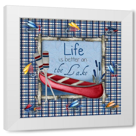 On the Lake II White Modern Wood Framed Art Print by Metz, Andi