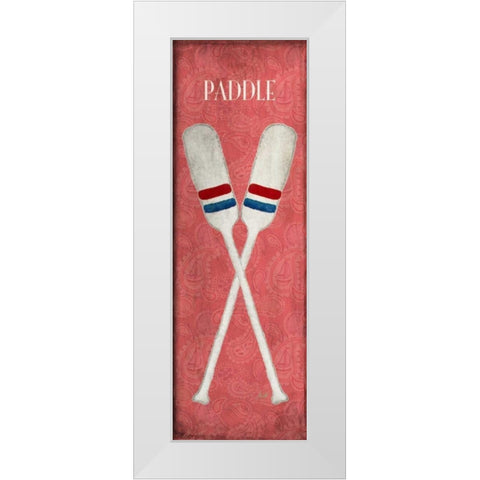 Oars and Anchors II White Modern Wood Framed Art Print by Metz, Andi