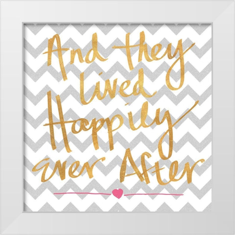 Wedding III White Modern Wood Framed Art Print by SD Graphics Studio