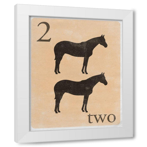 Count by Farm Animals II White Modern Wood Framed Art Print by SD Graphics Studio