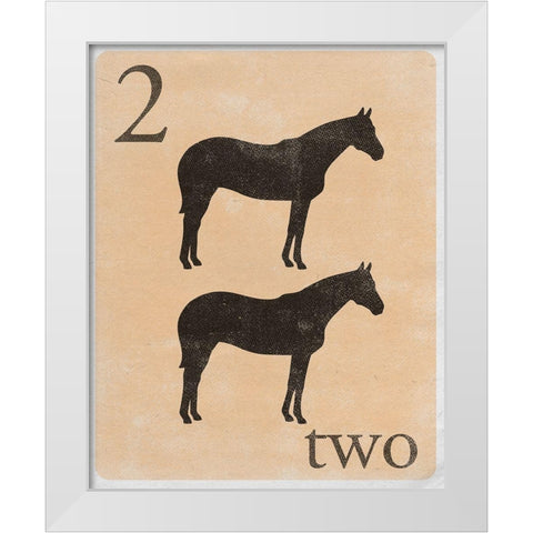 Count by Farm Animals II White Modern Wood Framed Art Print by SD Graphics Studio