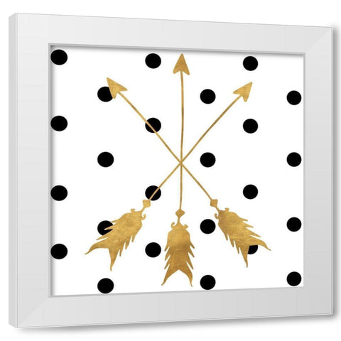 Triple Threat White Modern Wood Framed Art Print by SD Graphics Studio