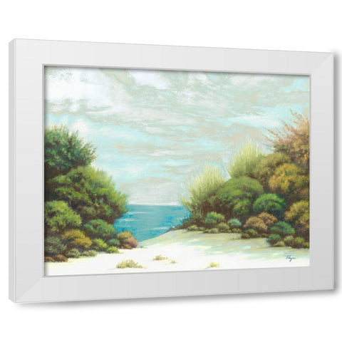 Seashore II White Modern Wood Framed Art Print by Rhyan, Vivien