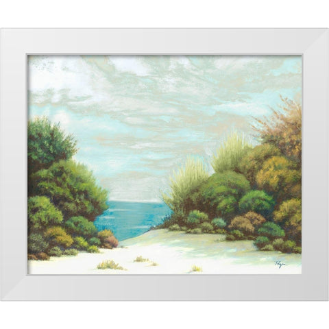 Seashore II White Modern Wood Framed Art Print by Rhyan, Vivien
