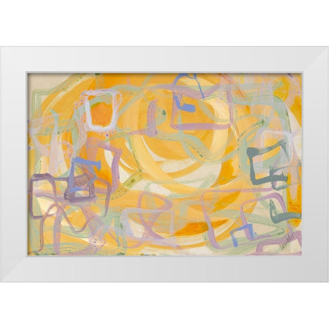 Harmonics White Modern Wood Framed Art Print by Loreth, Lanie