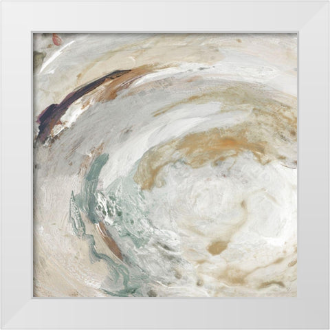 Nature Swirl Square I White Modern Wood Framed Art Print by Loreth, Lanie