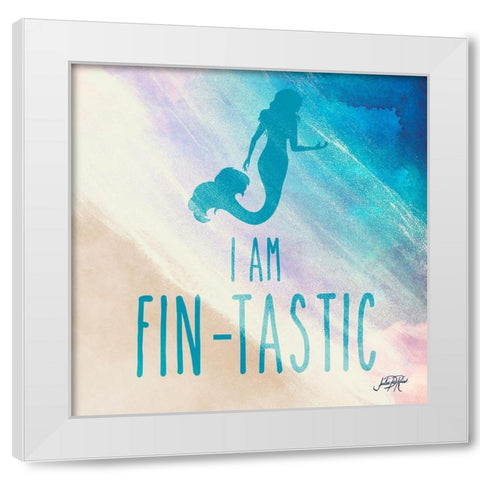Fin-Tastic White Modern Wood Framed Art Print by DeRice, Julie