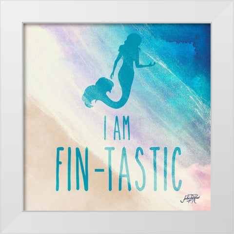 Fin-Tastic White Modern Wood Framed Art Print by DeRice, Julie