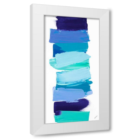 Ocean Blues White Modern Wood Framed Art Print by Coolick, Ann Marie
