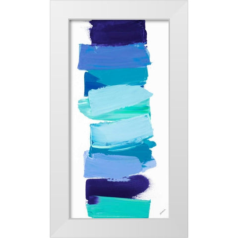 Ocean Blues White Modern Wood Framed Art Print by Coolick, Ann Marie