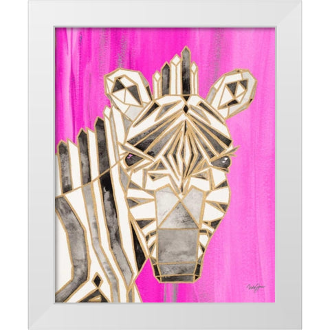 Bright Origami III White Modern Wood Framed Art Print by James, Nola