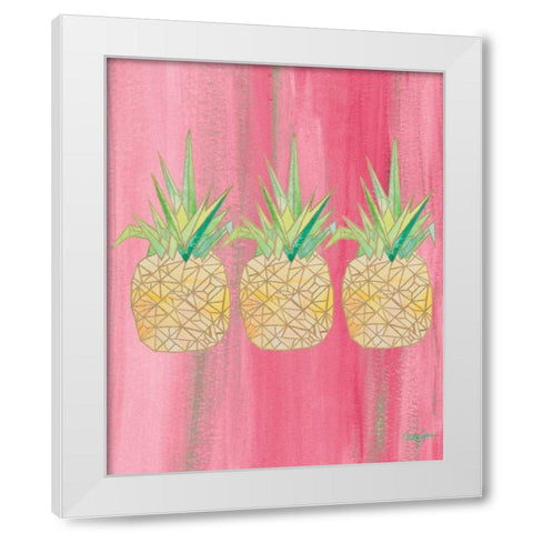 Bright Tri Origami II White Modern Wood Framed Art Print by James, Nola