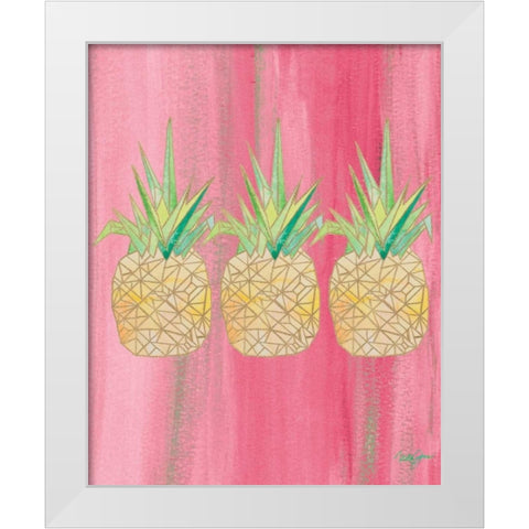 Bright Tri Origami II White Modern Wood Framed Art Print by James, Nola