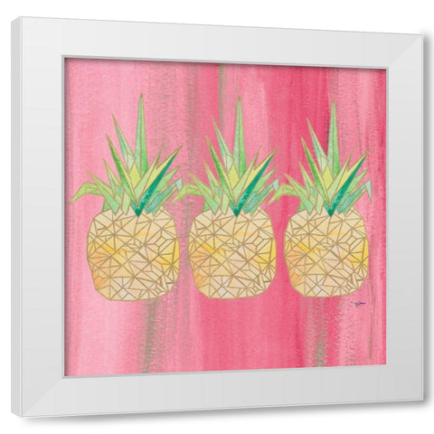 Triple the Punch White Modern Wood Framed Art Print by James, Nola