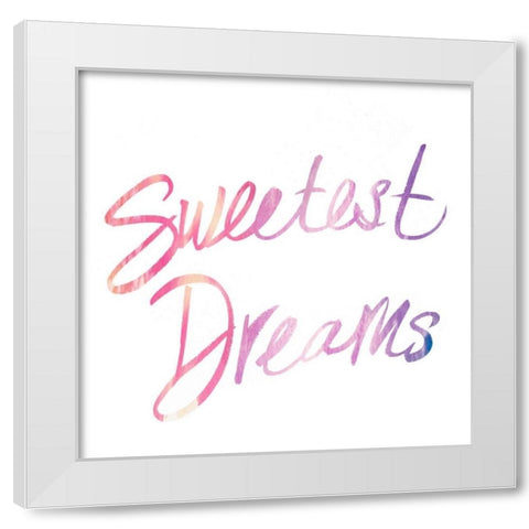 Sweetest Dreams White Modern Wood Framed Art Print by James, Nola