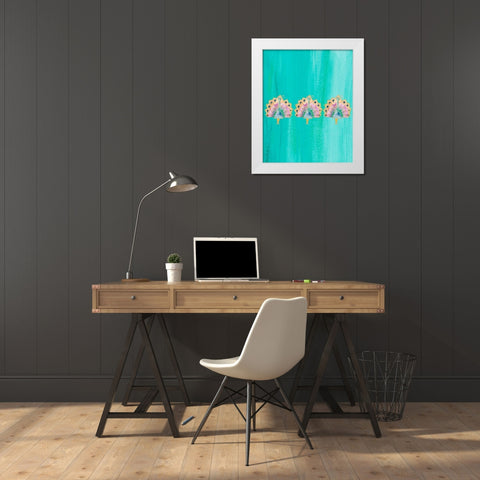Bright Tri Origami IV White Modern Wood Framed Art Print by James, Nola