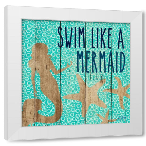 Under Water is Where I Belong II White Modern Wood Framed Art Print by DeRice, Julie