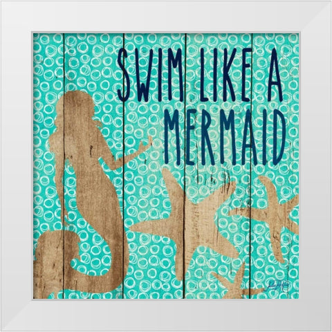 Under Water is Where I Belong II White Modern Wood Framed Art Print by DeRice, Julie