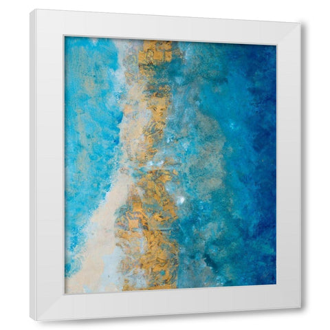 Coastline Vertical Abstract I White Modern Wood Framed Art Print by Pattinian, Merri