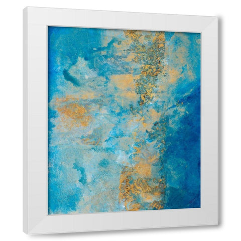 Coastline Vertical Abstract II White Modern Wood Framed Art Print by Pattinian, Merri