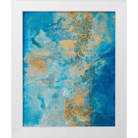 Coastline Vertical Abstract II White Modern Wood Framed Art Print by Pattinian, Merri