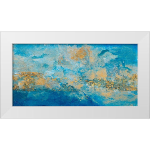 Coastline Abstract White Modern Wood Framed Art Print by Pattinian, Merri