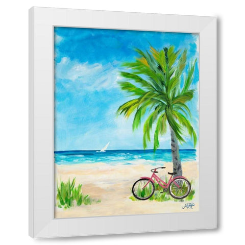 Ride To Paradise White Modern Wood Framed Art Print by DeRice, Julie