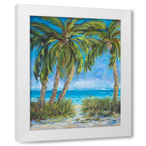 Tropical Paradise White Modern Wood Framed Art Print by DeRice, Julie