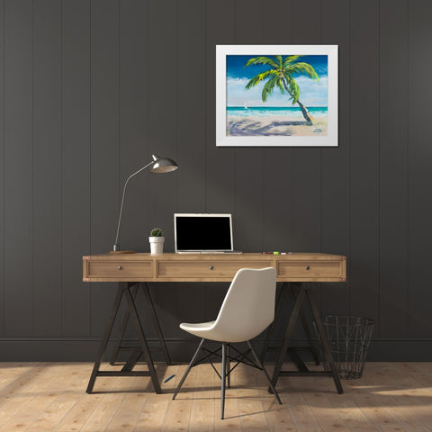 Ocean Breeze I White Modern Wood Framed Art Print by DeRice, Julie