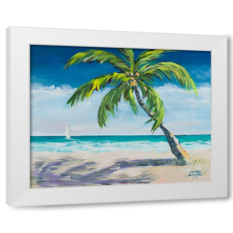 Ocean Breeze I White Modern Wood Framed Art Print by DeRice, Julie