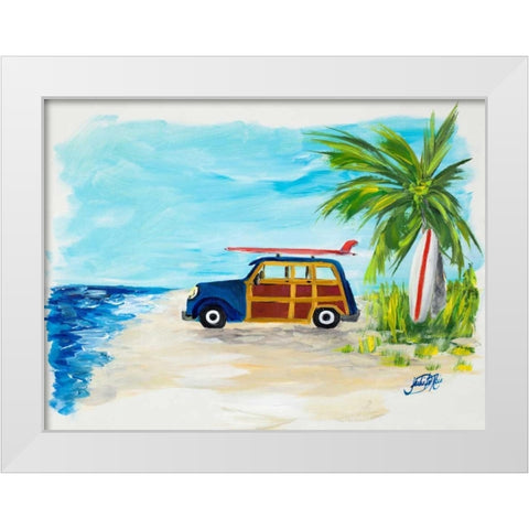 Tropical Vacation I White Modern Wood Framed Art Print by DeRice, Julie