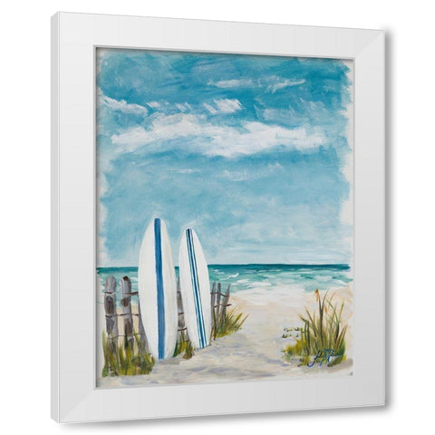 Cloudy Day In Paradise II White Modern Wood Framed Art Print by DeRice, Julie
