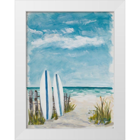 Cloudy Day In Paradise II White Modern Wood Framed Art Print by DeRice, Julie