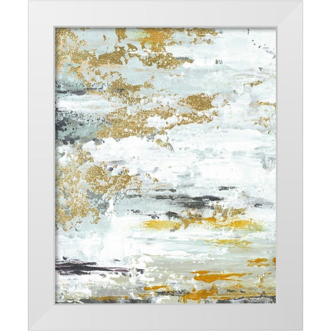 Gold Magic Vertical Abstract II White Modern Wood Framed Art Print by Pinto, Patricia