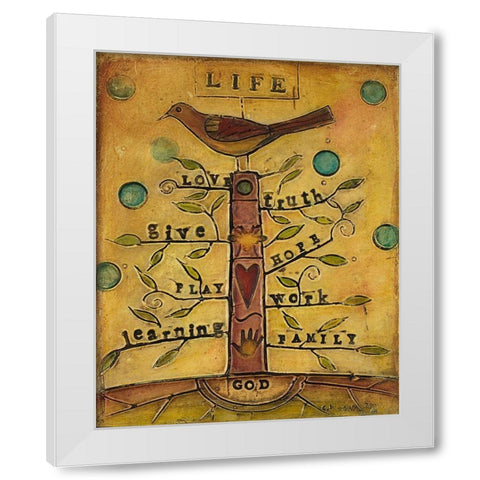 Life Bird White Modern Wood Framed Art Print by Kinnison, Carolyn