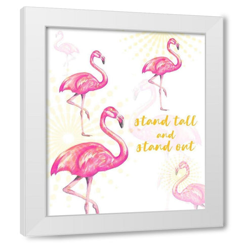 Stand Tall And Stand Out White Modern Wood Framed Art Print by Hakimipour, Tiffany