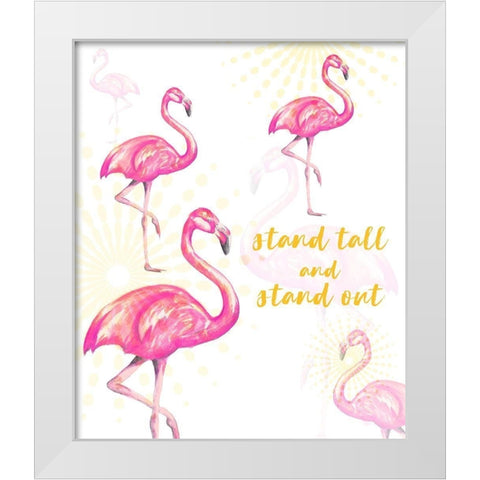 Stand Tall And Stand Out White Modern Wood Framed Art Print by Hakimipour, Tiffany