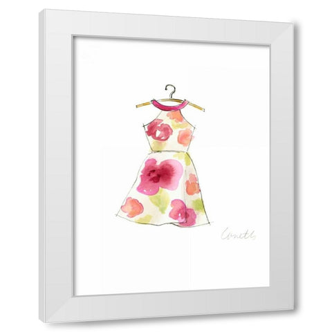 The Watercolor Dresses I White Modern Wood Framed Art Print by Loreth, Lanie