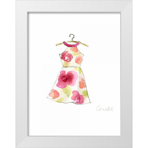 The Watercolor Dresses I White Modern Wood Framed Art Print by Loreth, Lanie