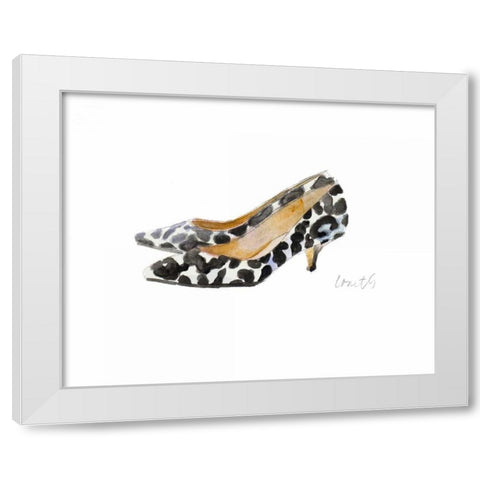 Watercolor Kitten Heels III White Modern Wood Framed Art Print by Loreth, Lanie