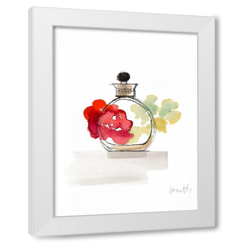 Crystal Watercolor Perfume III White Modern Wood Framed Art Print by Loreth, Lanie