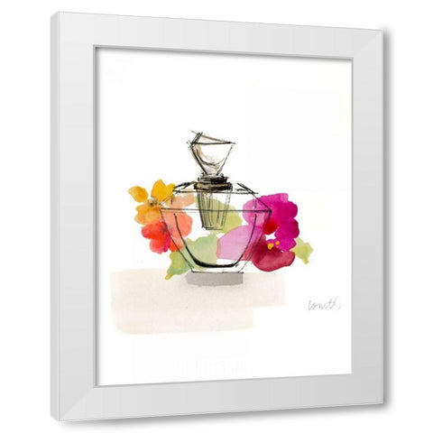 Crystal Watercolor Perfume II White Modern Wood Framed Art Print by Loreth, Lanie