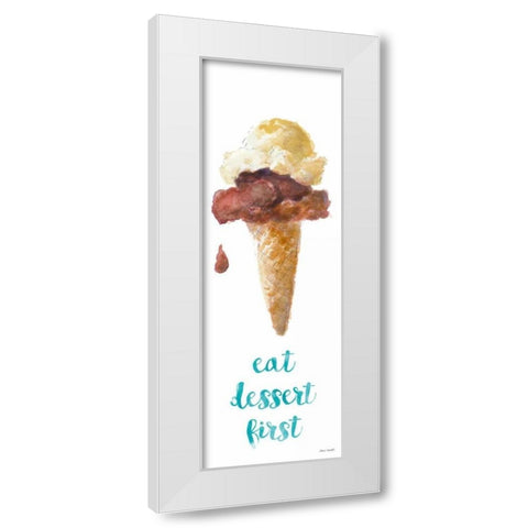 Dessert Ice Cream I White Modern Wood Framed Art Print by Loreth, Lanie