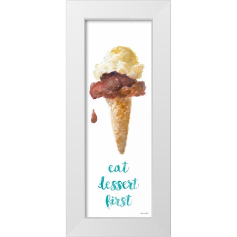Dessert Ice Cream I White Modern Wood Framed Art Print by Loreth, Lanie