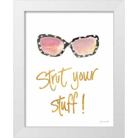Inspired Sunglasses II White Modern Wood Framed Art Print by Loreth, Lanie