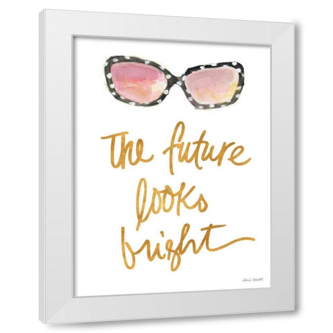 Bright Future Shades Dotted White Modern Wood Framed Art Print by Loreth, Lanie