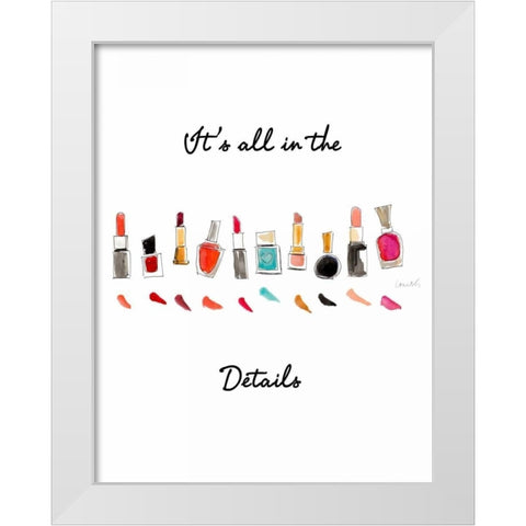 Its all in the Details White Modern Wood Framed Art Print by Loreth, Lanie